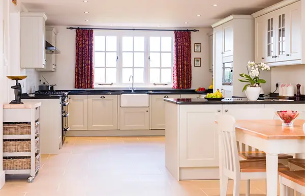 Satin finish painted kitchen