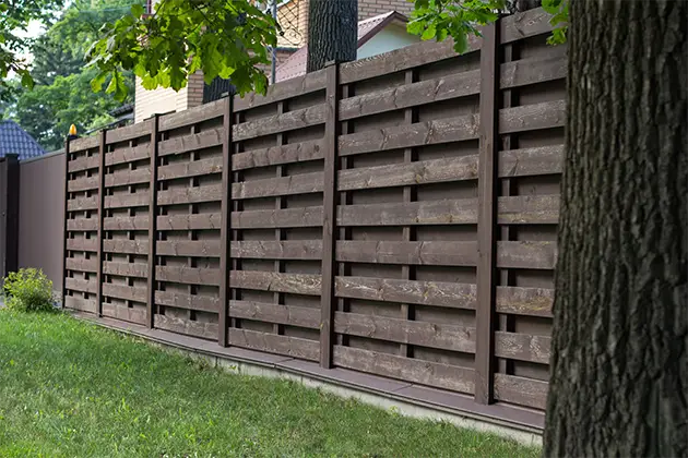 Freshly painted fence